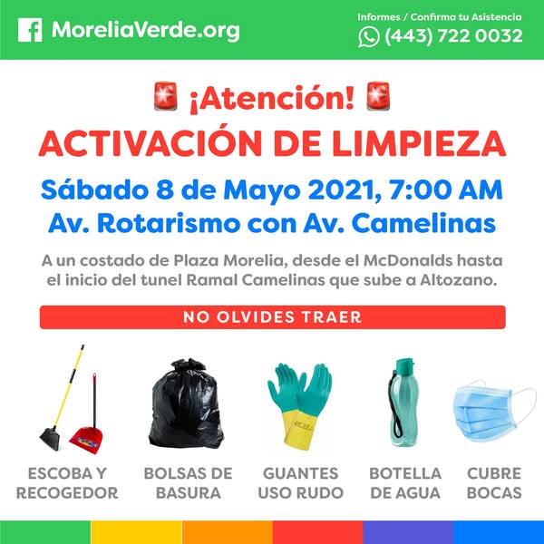 Convocatoria a la Activación de Limpieza en Av. Rotarismo